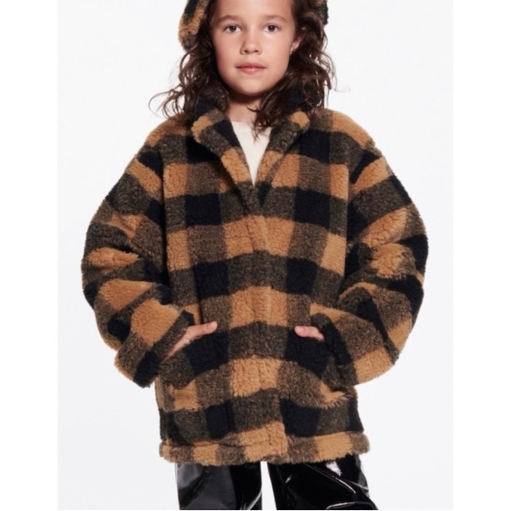 Jacket Stand Studio Marina Mini Plaid Jacket Black Nougat Kids 10 yr